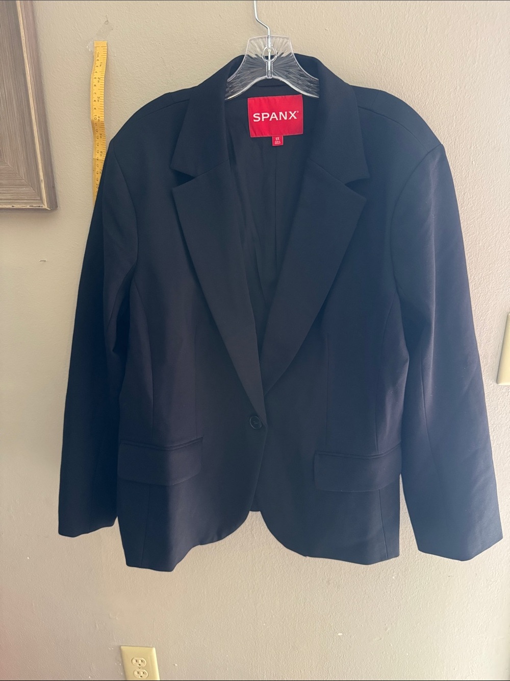 SPANX Black Single-Button Stretch Blazer